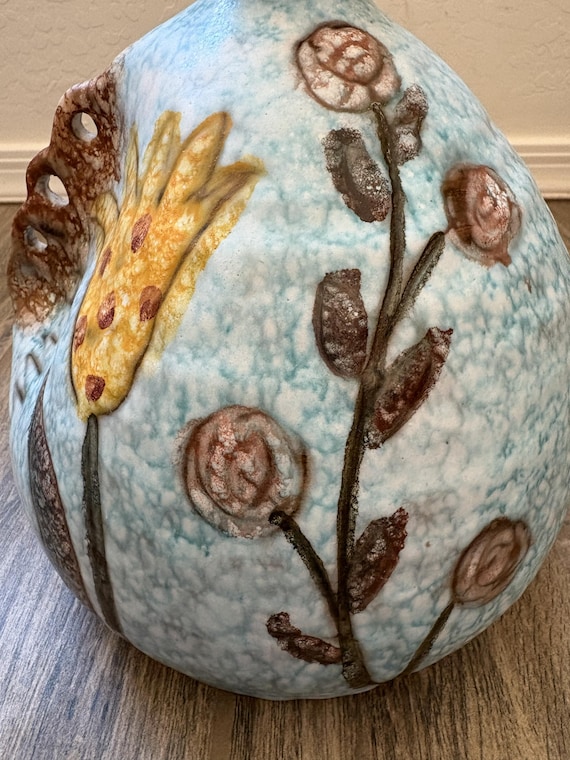 Italica ARS Hand Painted Handpainted Vintage Pottery Jug/vase