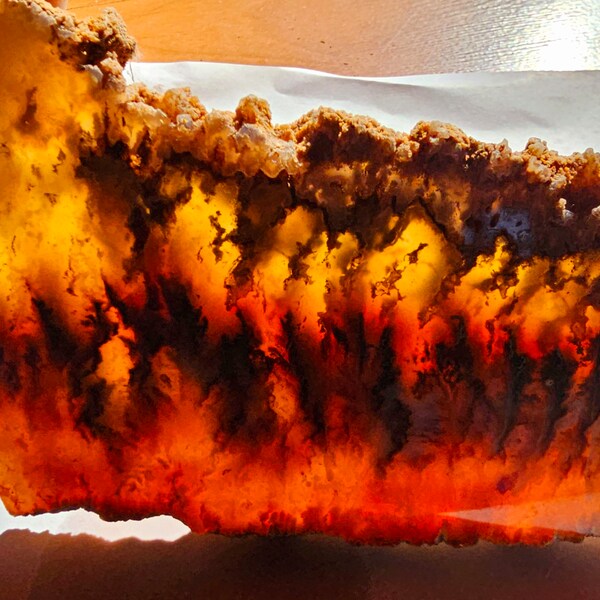 Carey Plume Polished Agate Slab-1