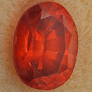 Zincite Faceted Gemstone-1