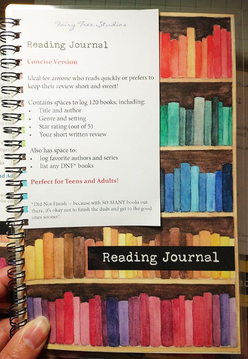 Reading Journal Gener Reading Tracker Journal, Reading Log for Rating and Reviewing Books - Etsy