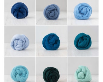 Extra Fine Combed Merino Top . Weaving Fiber . Weaving Supplies . Giant Yarn . Spinning Supplies . Multiple Colors
