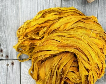 Sari Silk Ribbon . Recycled Sari Silk Ribbon . Soft Ribbon . Weaving Supplies . Wedding Ribbon . Multiple Colors