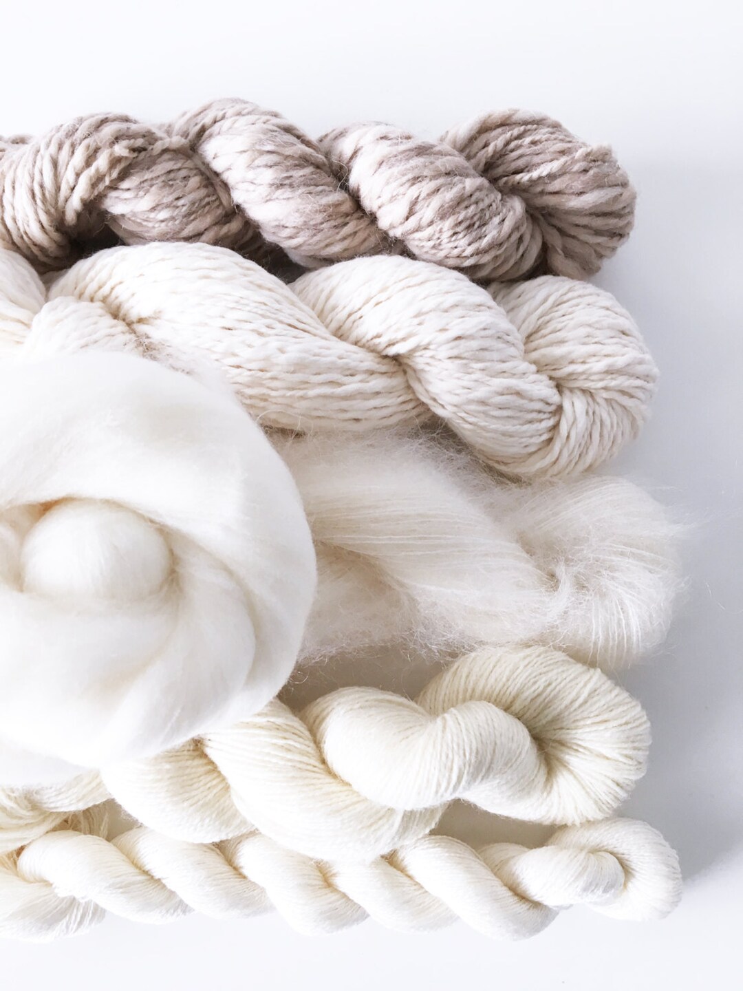 Weavers Dyers Yarn Pack . Natural Undyed Yarns . Crochet Etsy