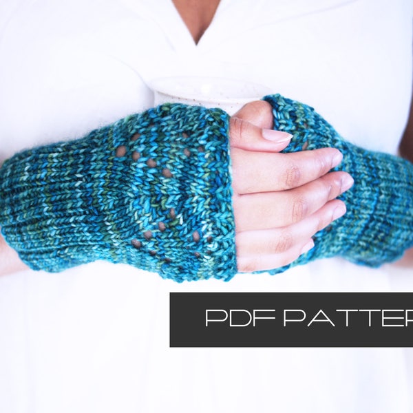 Knitting Pattern . Wrist Warmer . "Embrace Me" . Cuff . PDF pattern