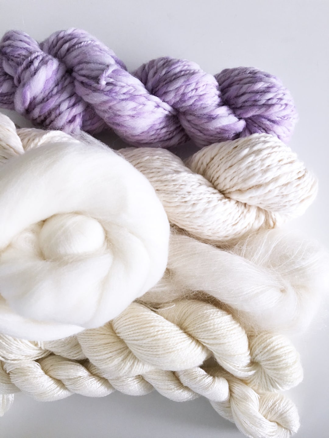 Weavers Dyers Yarn Pack . Natural Undyed Yarns . Crochet Knitting