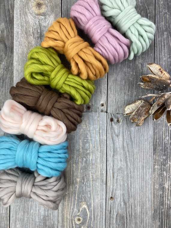Roving Yarn . Soft Bulky Yarn . Weaving  Supplies . Multiple Colors . Galler Super-B