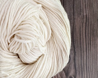 Undyed Baby Alpaca Silk and Cashmere blend Yarn . DK . 246 yards . 100 g . Luxury yarn . Wild Lilac Moon's Celestial DK in ECRU