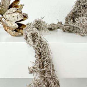 Recycled Yarn . Soft Frayed edge Yarn . Weaving  Supplies . Natural Colors . Mini skeins