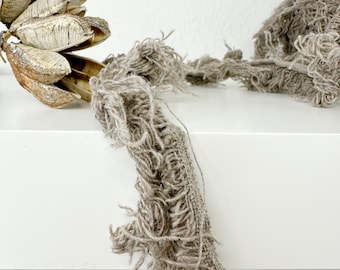 Recycled Yarn . Soft Frayed edge Yarn . Weaving  Supplies . Natural Colors . Mini skeins