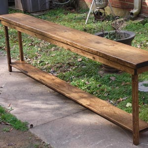 Narrow garden table top