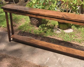 Custom Build for You: 72x14x30 Inch Rustic Console Table Sofa Table Entryway Hallway Foyer Table with Shelf