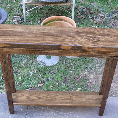36 Inch Rustic Console Table Extra, 36 Inch Console Table With Shelves