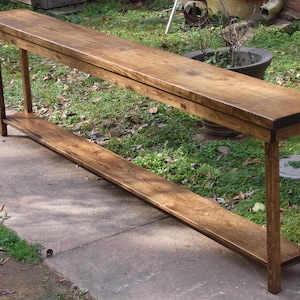 Handmade 84 inch Console Table Extra Narrow Sofa Table Entryway Hallway Foyer Table with Shelf