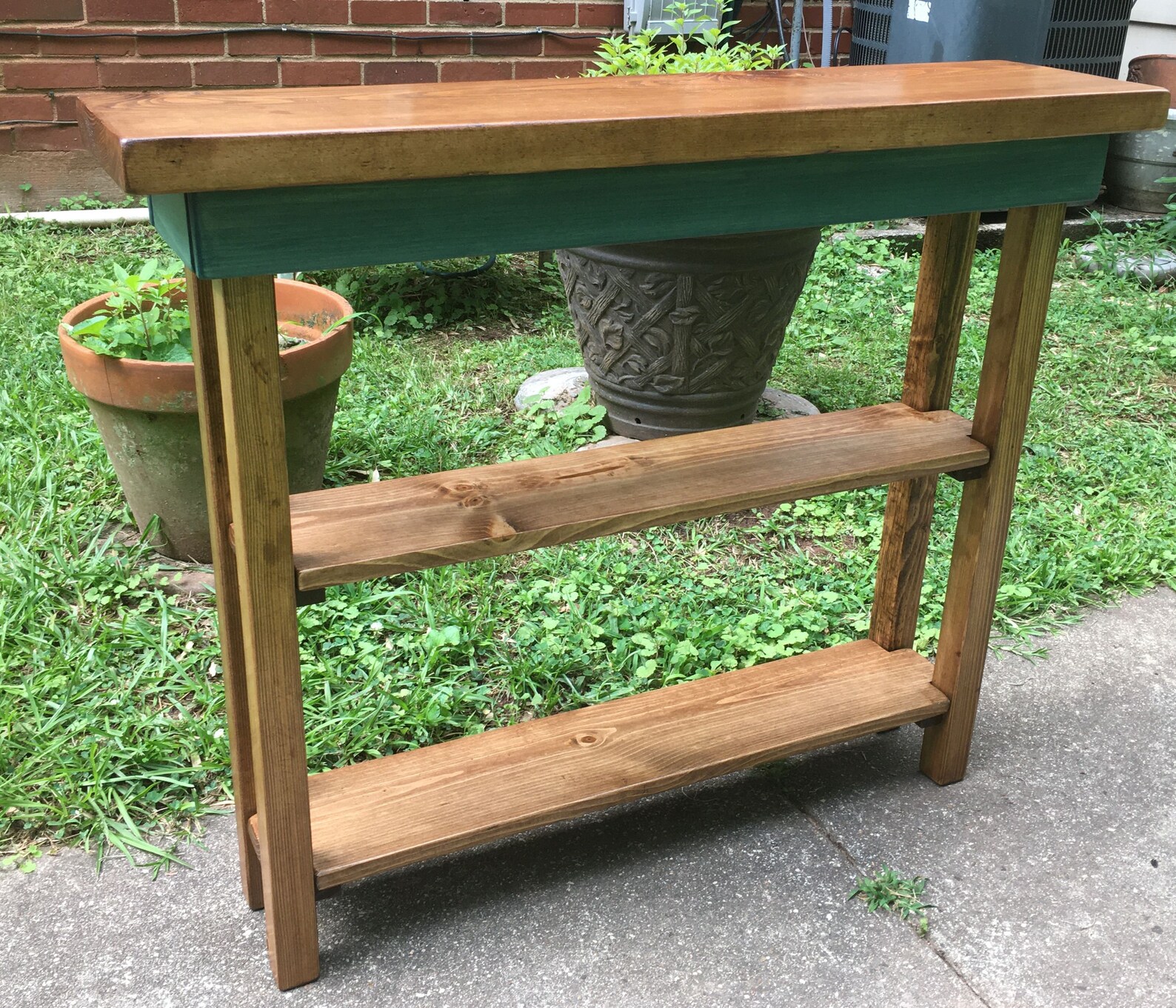 36 Inch Rustic Console Table Extra Narrow Sofa Table Entryway Etsy