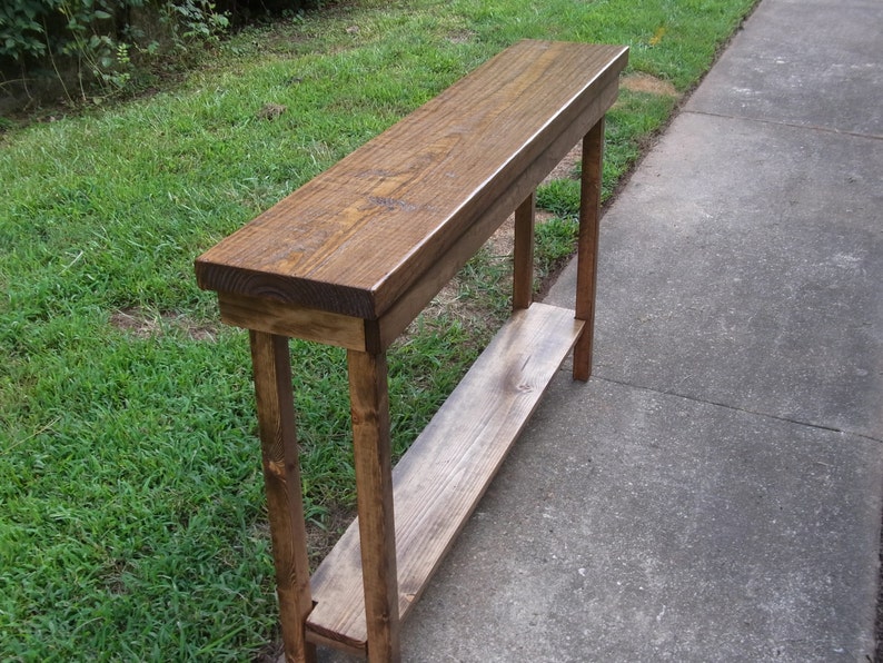 48 Inch Rustic Console Table Extra Narrow Sofa Table Entryway Etsy