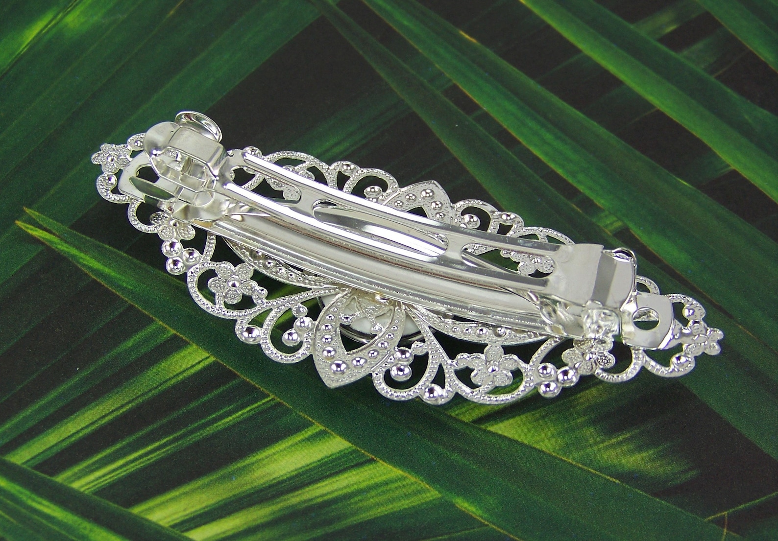 Hair Barrette Filigree Barrette Silver Barrette Hair Clasp Etsy
