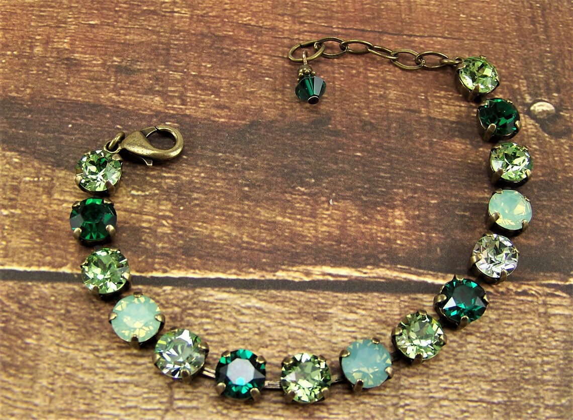 RG - MULTI GREEN CRYSTAL - BRACELET main image 0