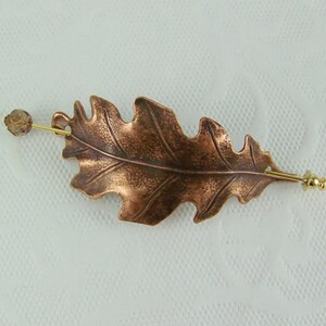 Silver Oak Leaf Pin, Shawl Pin, Scarf Pin, Oak Leaf Pin, Sweater Pin, Oak Leaf Shawl Pin, Leaf Pin, Stick Pin, Silver Leaf, Boutonniere, image 9