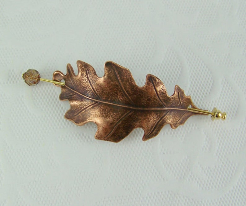 Silver Oak Leaf Pin, Shawl Pin, Scarf Pin, Oak Leaf Pin, Sweater Pin, Oak Leaf Shawl Pin, Leaf Pin, Stick Pin, Silver Leaf, Boutonniere, image 9
