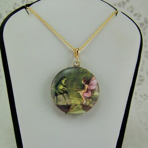 Fairy Locket, Frog Prince Locket, Fairytale Locket, Frog Locket, Fairyland Necklace, Wonderland, Story Locket, Little Girl Locket, Fairyland