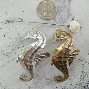 Seahorse Pin, Shawl Pin, Scarf Pin, Sweater Pin, Seashell Pin, Sarong Pin, Ocean Pin, Seahorse, Shell Jewelry, Beach Cover up Pin, Seashell Bild 8