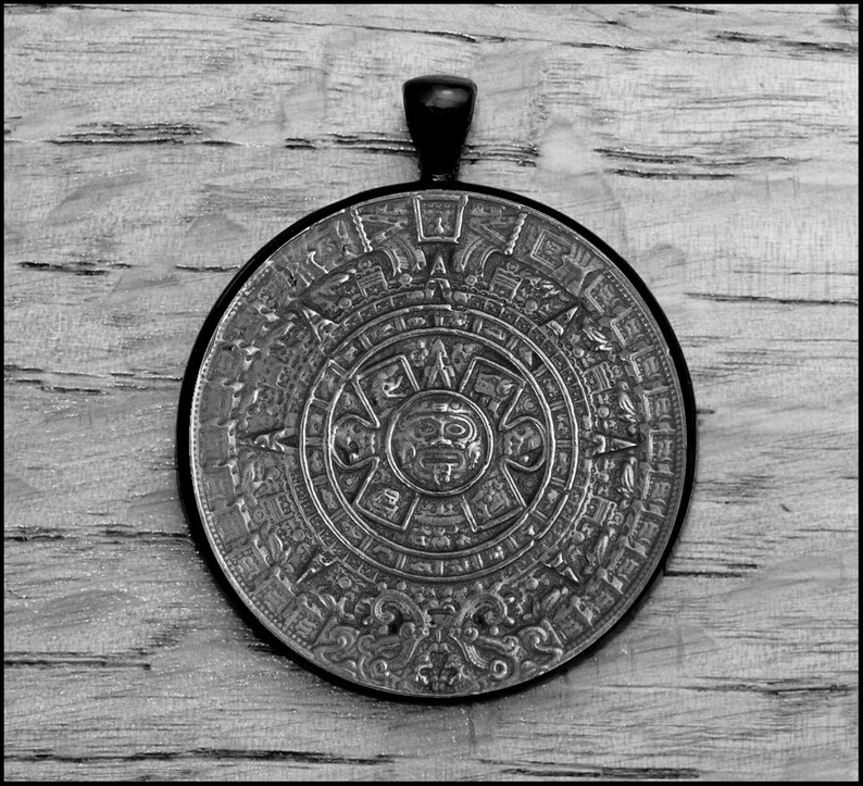 Legendary Aztec Calendar Stone Design Coin With Ancient Etsy