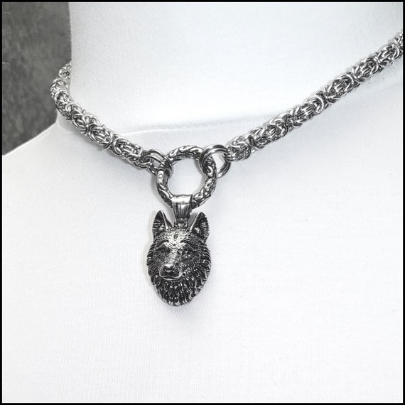 Good Spirit Wolf Pendant Discreet Chainmaille Link Day - Etsy Israel