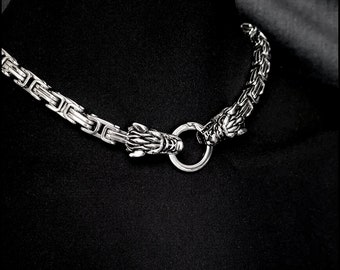 The Biggest Baddest Wolf Necklace of All - With Or Without Clasp Behind Neck - Gift Boxed