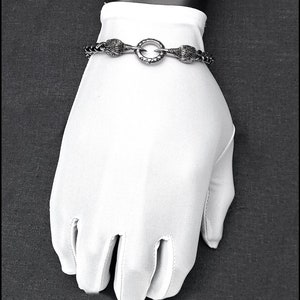 Companion Ravens Bracelet with Oxidized Silver Finish Wheat Chain Plus 2 Connector Ring Clasps - Gift Boxed