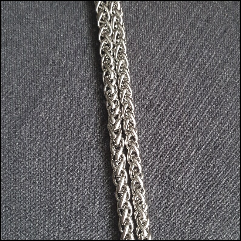 The Warrior/'s Necklace Featuring Bright Polished Viking Braid Chain wTiwaz Rune Ends With Viking Helm of Awe pendant Gift Boxed