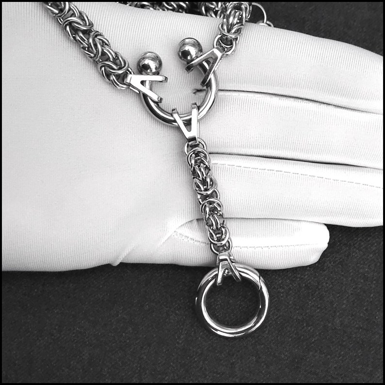 DLS Signature Design Locking Day Collar With Chainmaille Link Etsy