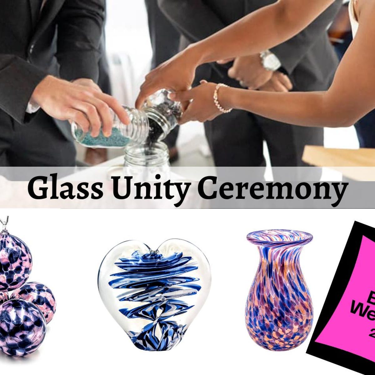 Wedding Unity Glass - Ornaments (set of 5)
