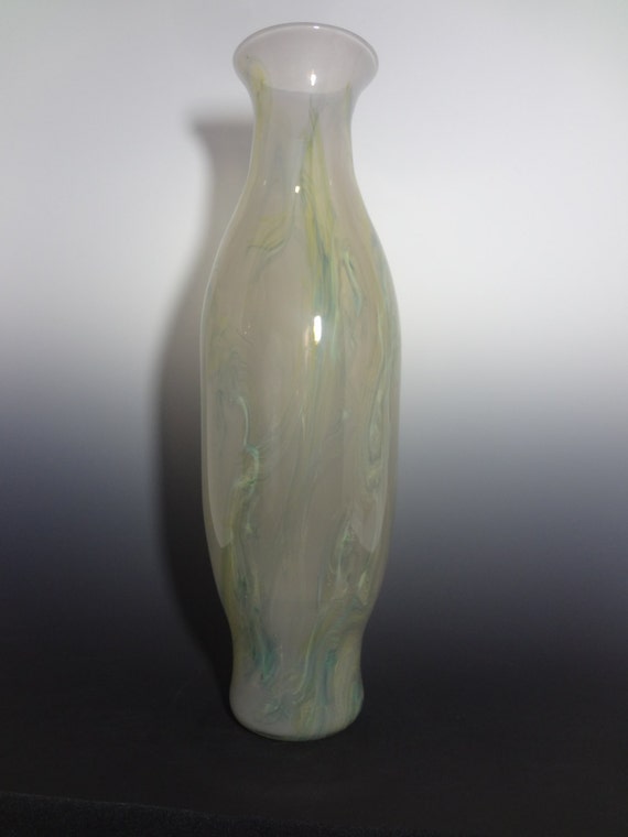 Tall Hand Blown Glass Vase Etsy