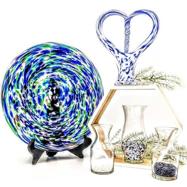 Wedding Unity Glass Set – Interfaith Ceremony Keepsake with Blown Glass