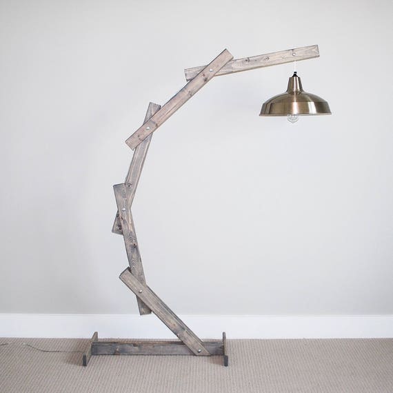 Pendant Wood Floor Lamp Gray Lamp Floor Lighting Industrial Lamp Modern Wood Lamp Chic Lamp Industrial Floor Lamp Office Lamp