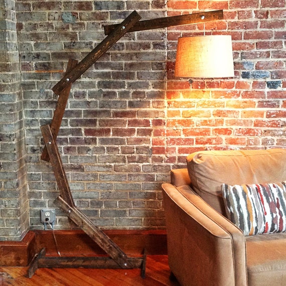 Floor Lamp Arc Wooden Floor Lamps Modern Lighting Arc Floor Lamp Adjustable Floor Lamp Rustic Wood Lamps Arc Lamp Wood Lamp