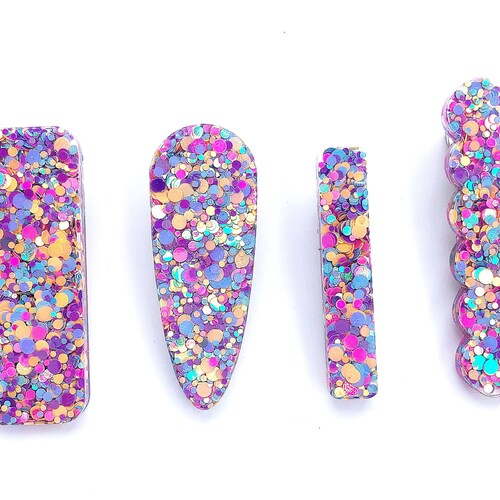 Pink Glitter Hair Clips for Girls Glitter Hair Clip Gifts Etsy