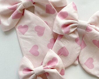 Classic Hair Bows | Large Bows | Valentines Bows | Valentines Day Hair Bow | Hand Tied Bow | Kids Hair Clips | Large Classic Twist Bow