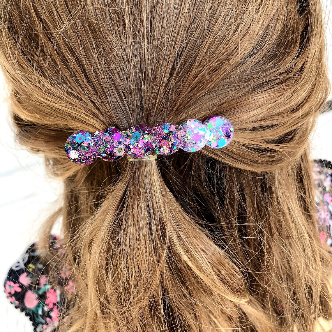 Party Confetti Hair Clips for Girls Glitter Hair Clip Etsy