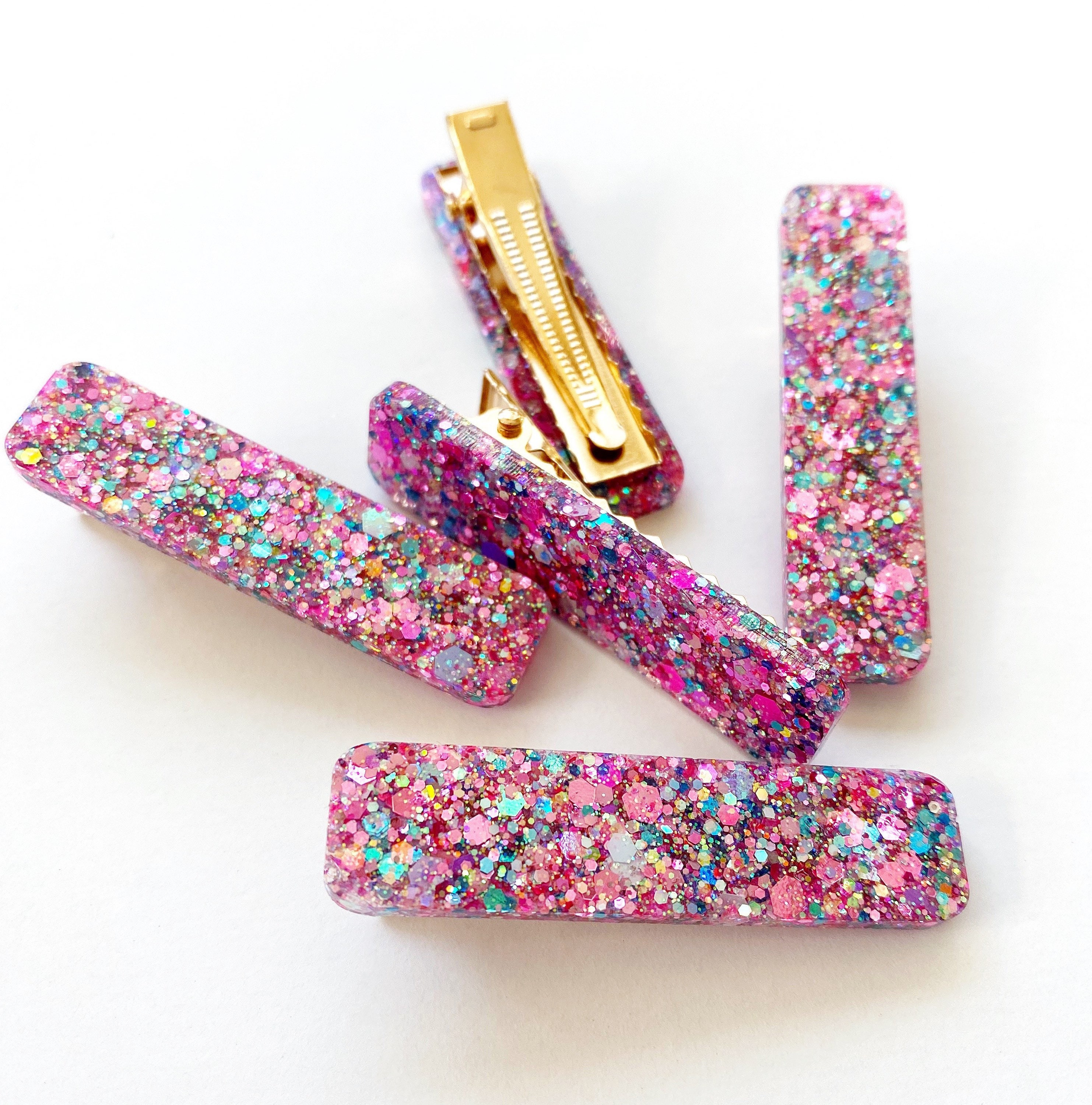 Pink and Gold Glitter Hair Clips for Girls Glitter Hair Clip - Etsy Pink and Gold Glitter Hair Clips for Girls Glitter Hair Clip - Etsy