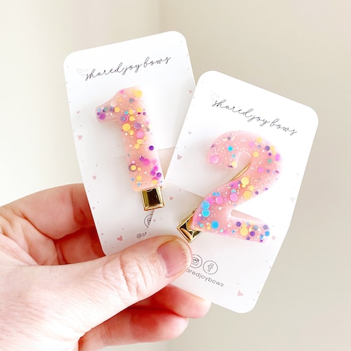 Pink Glitter Hair Clips for Girls Glitter Hair Clip Gifts Etsy