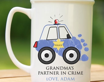 Police Car Footprint Mug 108_mug