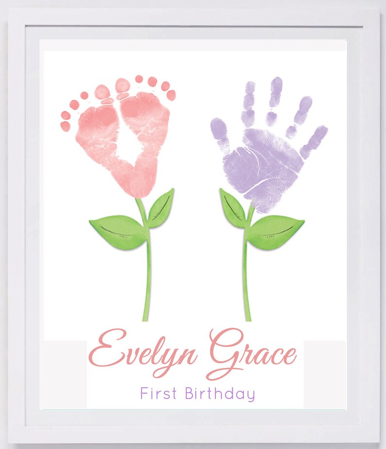 Baby Footprint Art Forever Prints hand and footprint keepsake Etsy