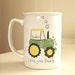 Tara Moule reviewed Your child's actual prints on a mug with special message. Tractor, Mother's Day, Father's Day, New mom, new dad, hand and footprint art T102