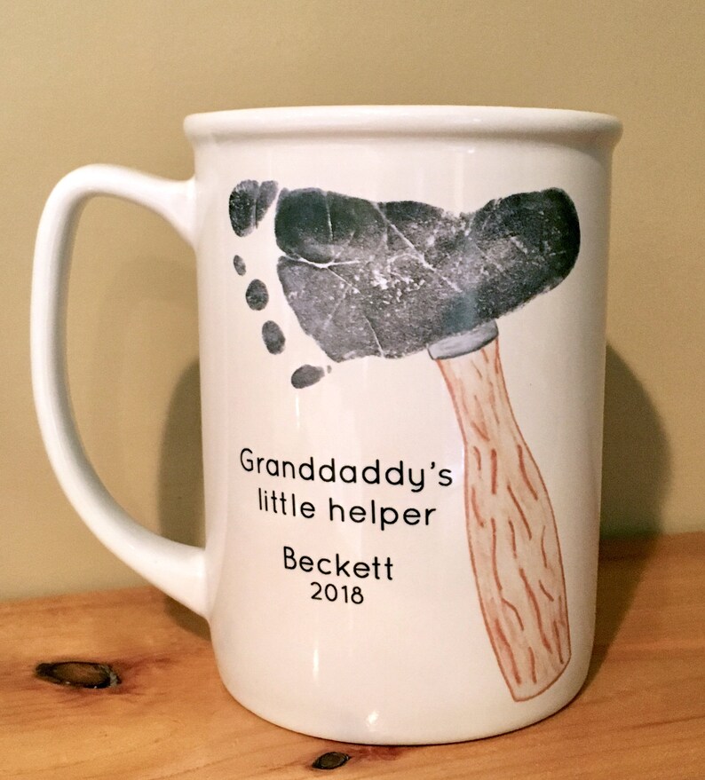Hammer Footprint Mug 207A_Mug Father's Day Personalized image 0