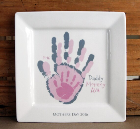baby handprint plate