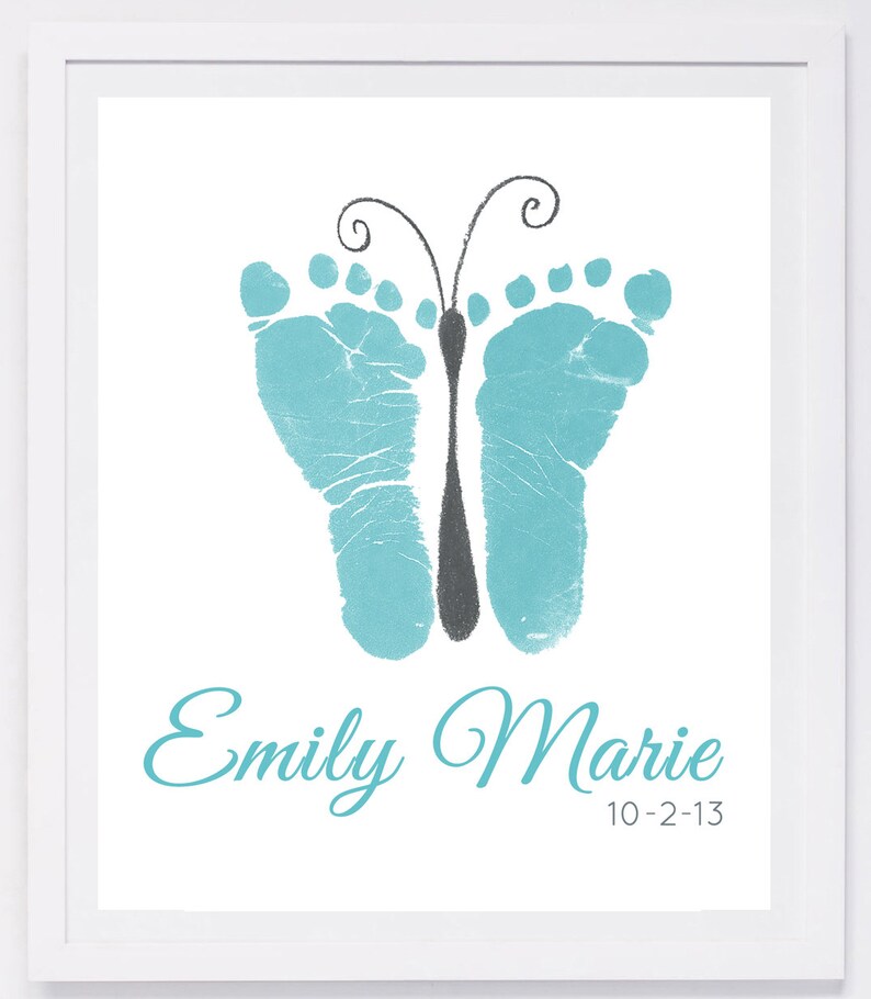 Baby Footprint Art Forever Prints Hand and Footprint Keepsake Etsy