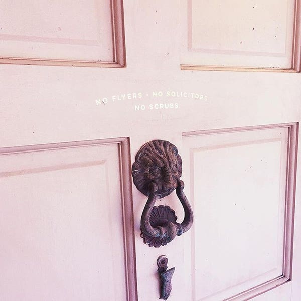 Keine Flyer keine Anwälte keine Peelings gold Tür Aufkleber