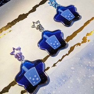2.5” Boba Bubble Tea Constellation Acrylic Charm Keychain
