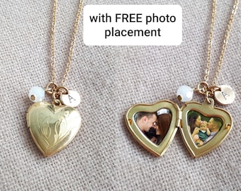 Heart Locket Necklace With Photos